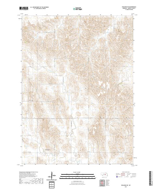USGS Topographic Map – Spalding SW