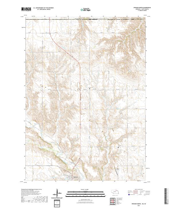 USGS Topographic Map – Spencer North