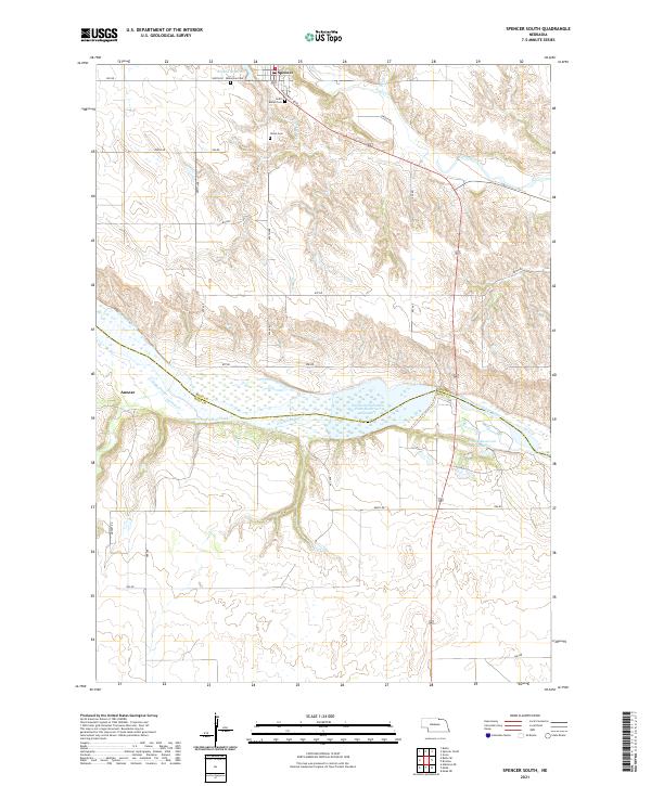 USGS Topographic Map – Spencer South