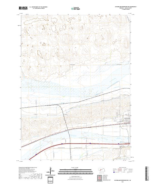 USGS Topographic Map – Sutherland Reservoir NW