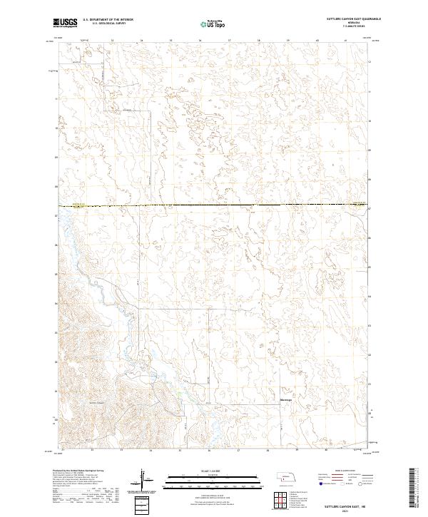 USGS Topographic Map – Suttlers Canyon East