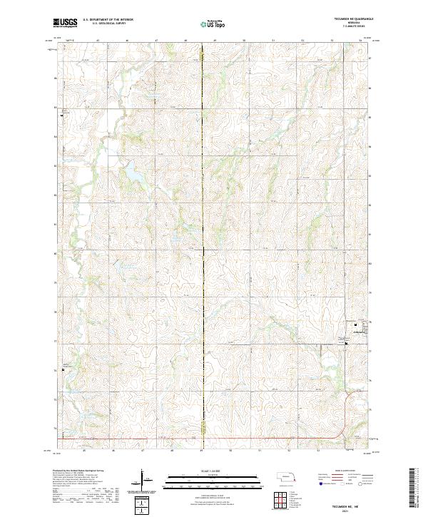USGS Topographic Map – Tecumseh NE