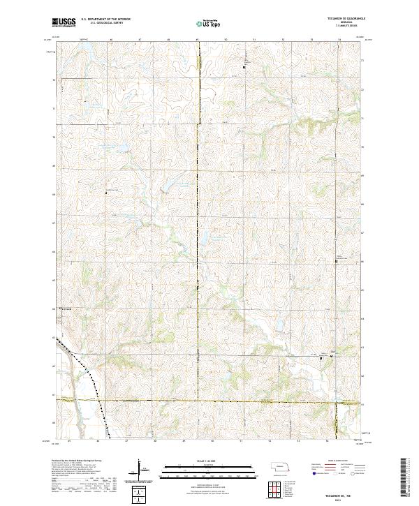 USGS Topographic Map – Tecumseh SE