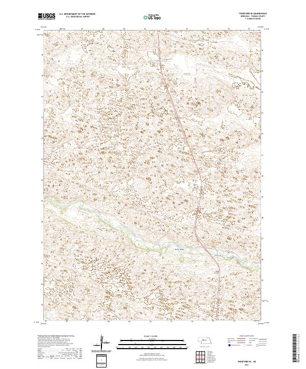 2021 Map of Thedford SE, 2021 Print