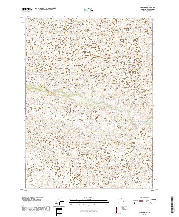 2021 Map of Thedford SW, 2021 Print