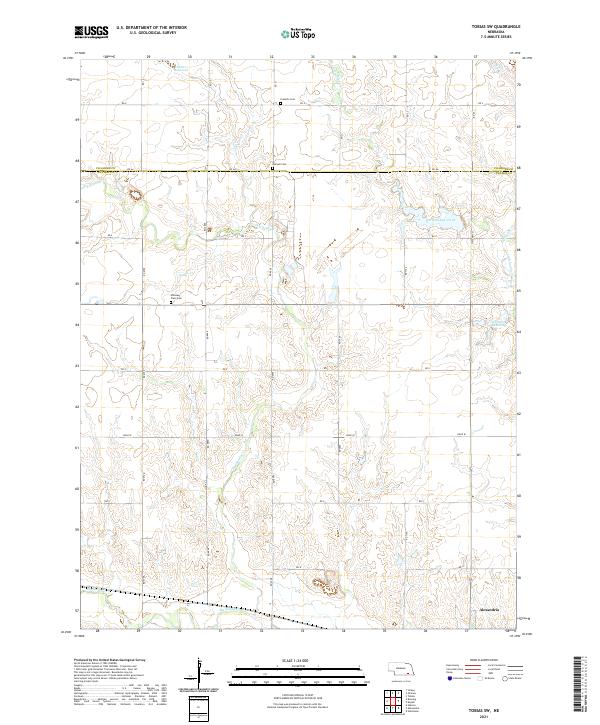 USGS Topographic Map – Tobias SW