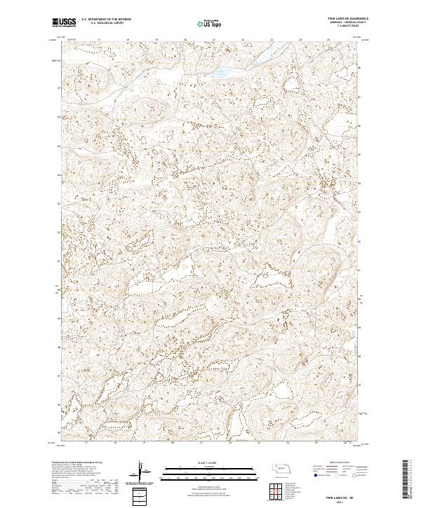 USGS Topographic Map – Twin Lakes NE