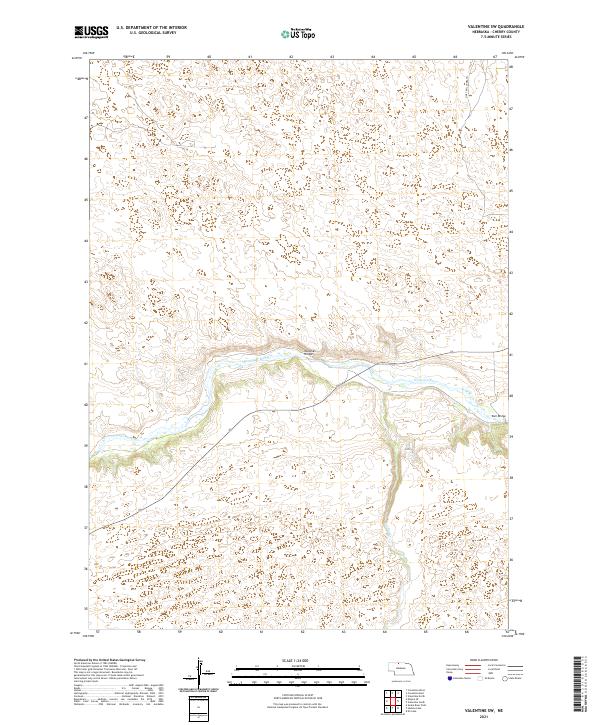 USGS Topographic Map – Valentine SW