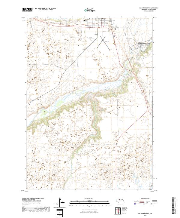 USGS Topographic Map – Valentine South