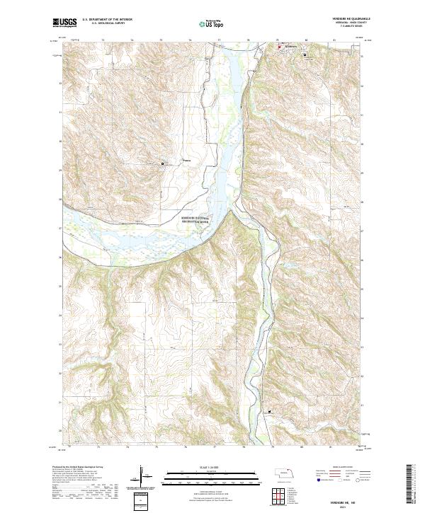 USGS Topographic Map – Verdigre NE