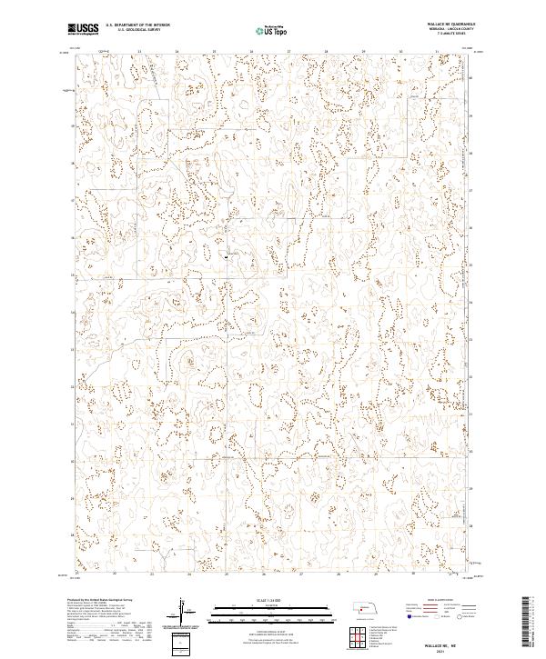 2021 Map of Wallace NE, 2021 Print