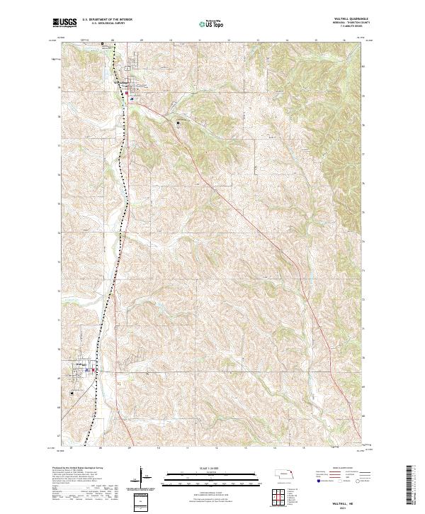 USGS Topographic Map – Walthill