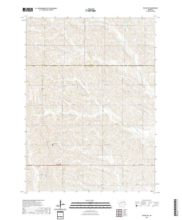 USGS Topographic Map – Wayne SW