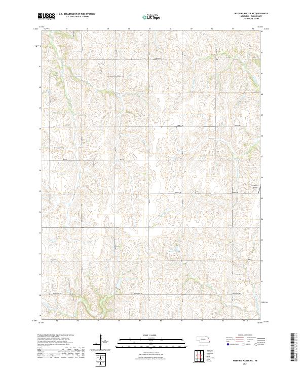 USGS Topographic Map – Weeping Water NE