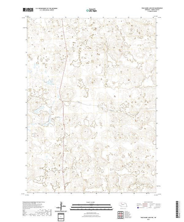 2021 Map of Wild Mare Lake NW, 2021 Print