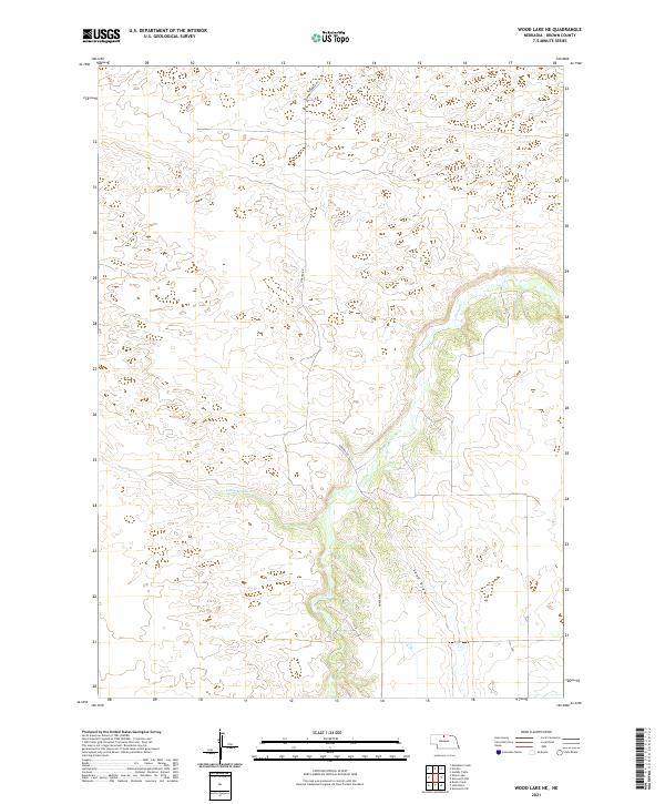 USGS Topographic Map – Wood Lake NE