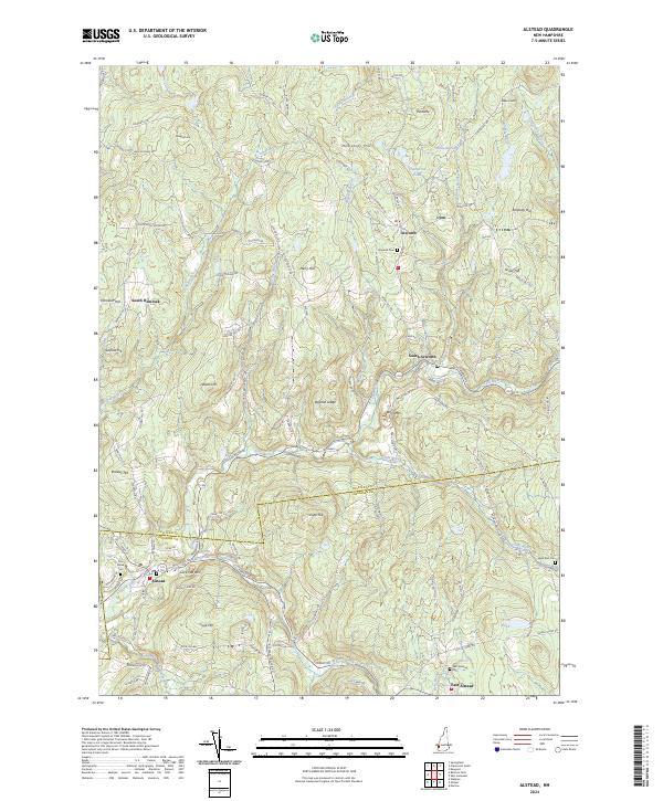 USGS Topographic Map – Alstead