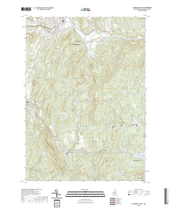 USGS Topographic Map – Claremont South
