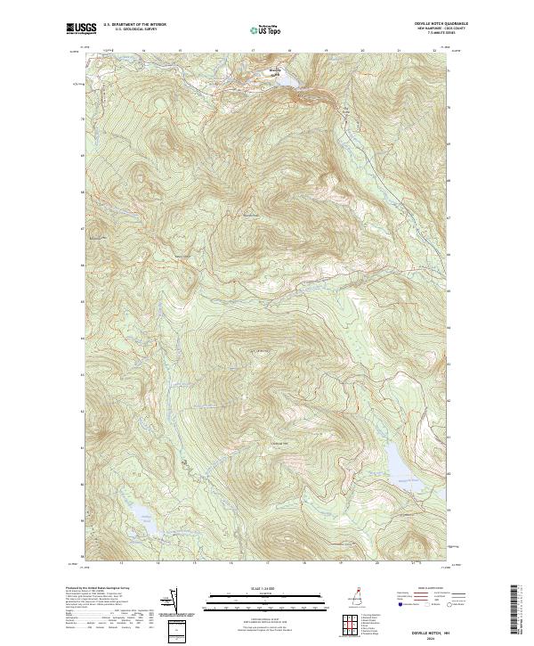 USGS Topographic Map – Dixville Notch