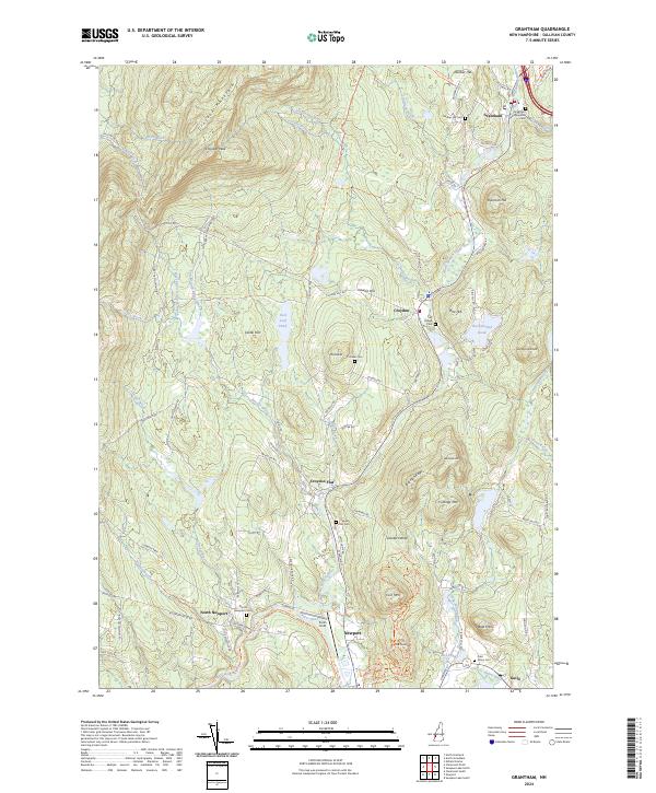 USGS Topographic Map – Grantham