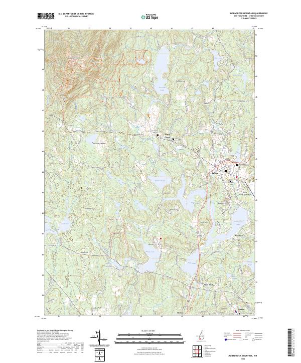 USGS Topographic Map – Monadnock Mountain