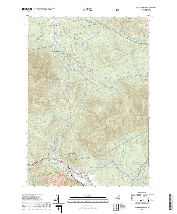 USGS Topographic Map – Mount Dartmouth