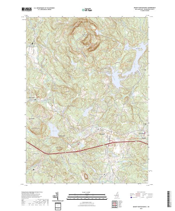 USGS Topographic Map – Mount Pawtuckaway