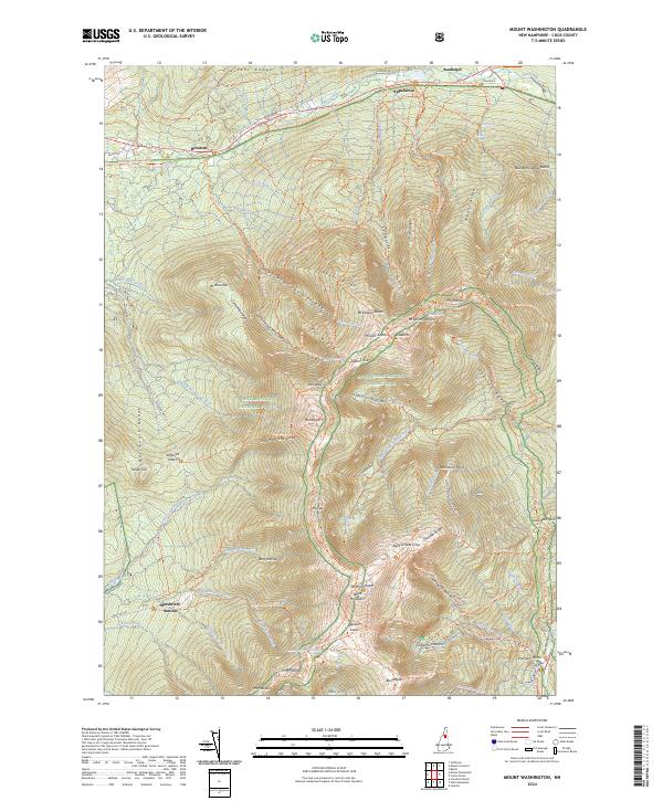 USGS Topographic Map – Mount Washington