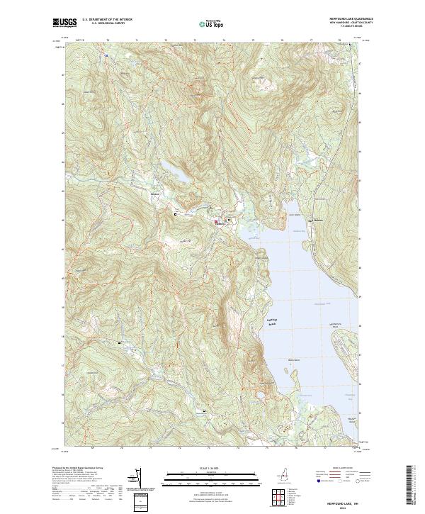 USGS Topographic Map – Newfound Lake
