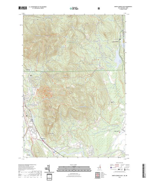 USGS Topographic Map – North Conway East