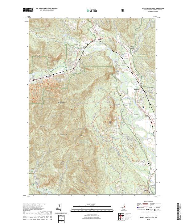 USGS Topographic Map – North Conway West