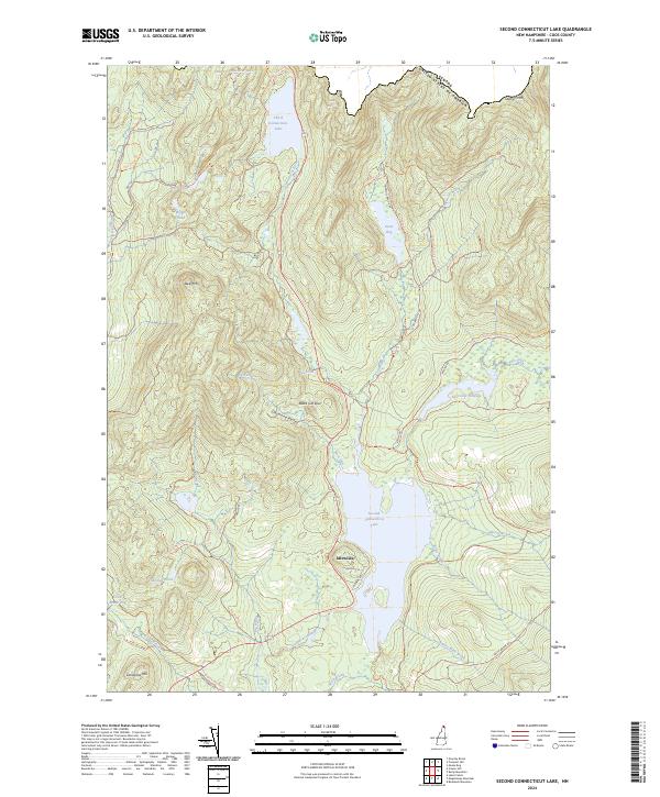 USGS Topographic Map – Second Connecticut Lake