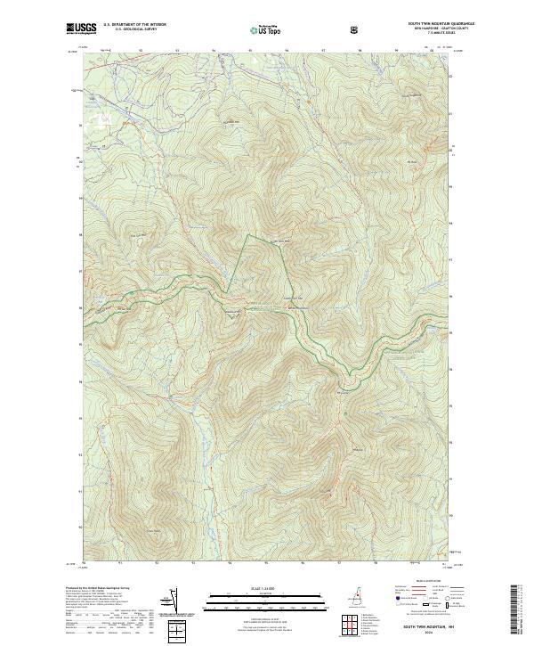 USGS Topographic Map – South Twin Mountain