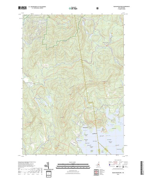 USGS Topographic Map – Squam Mountains