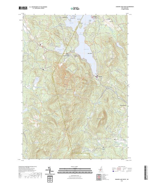 USGS Topographic Map – Sunapee Lake South
