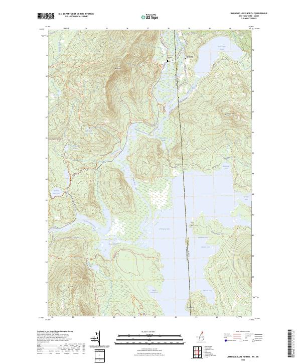 USGS Topographic Map – Umbagog Lake North