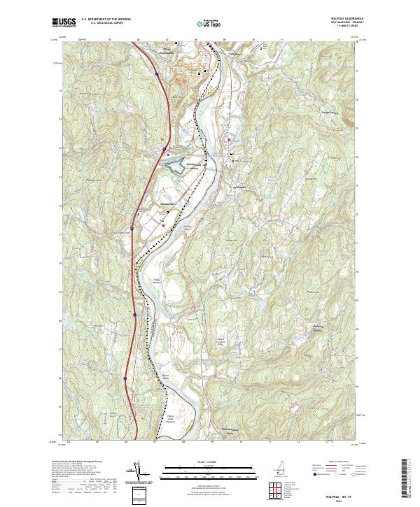 USGS Topographic Map – Walpole