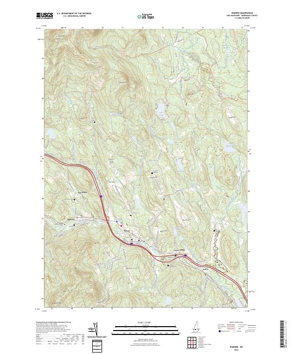 USGS Topographic Map – Warner