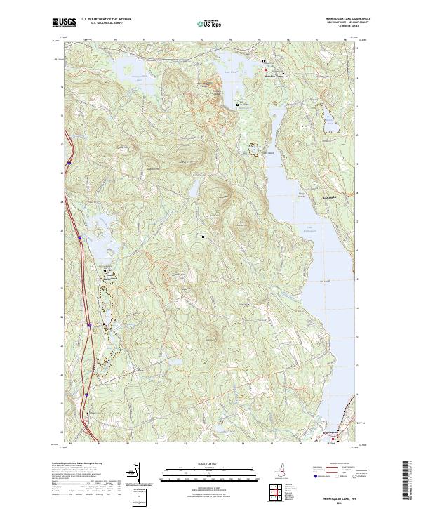 USGS Topographic Map – Winnisquam Lake