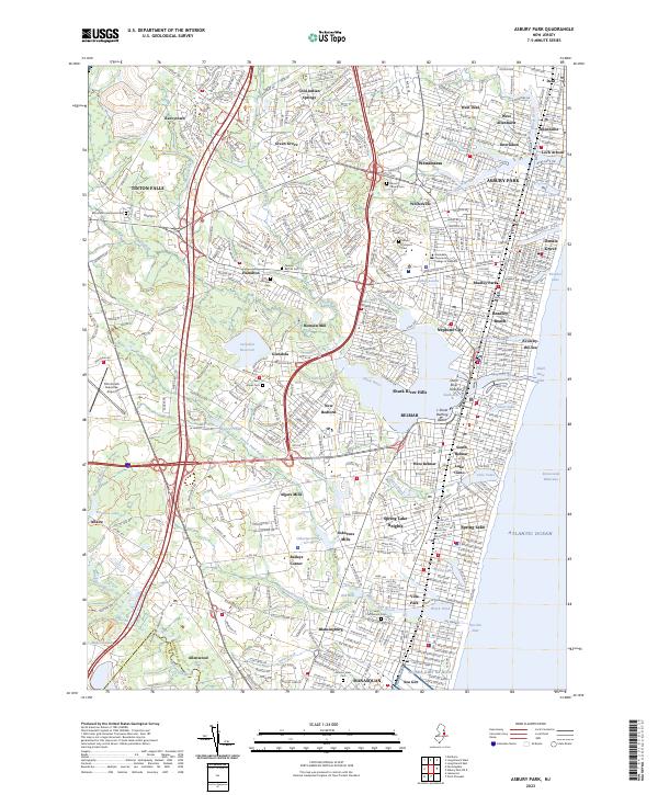 USGS Topographic Map – Asbury Park