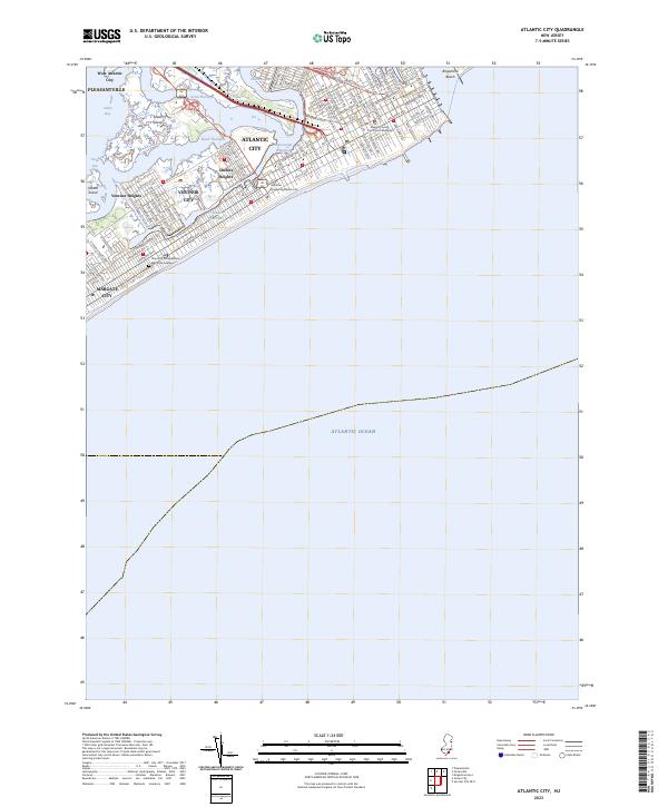 USGS Topographic Map – Atlantic City