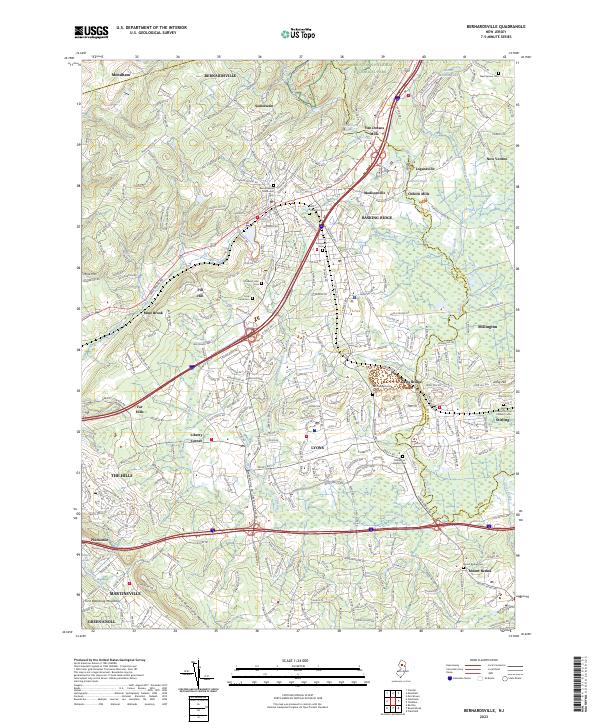 USGS Topographic Map – Bernardsville