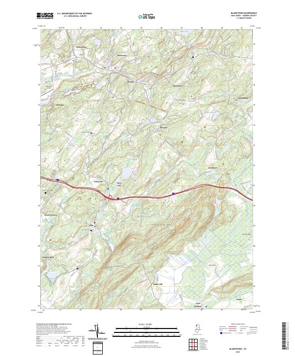 USGS Topographic Map – Blairstown