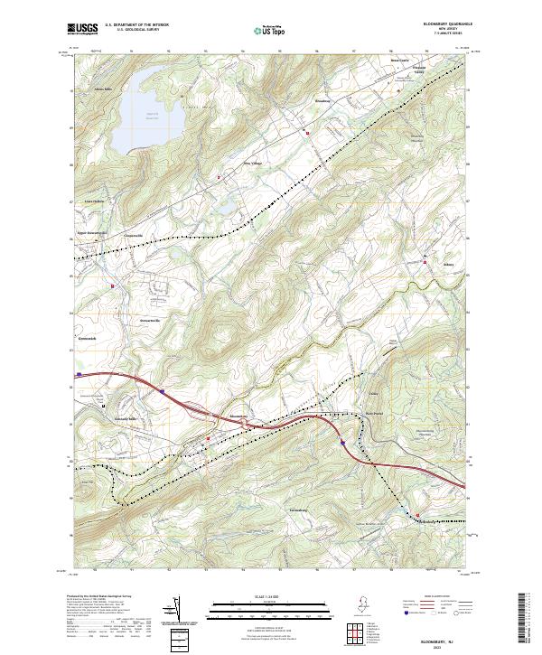 USGS Topographic Map – Bloomsbury