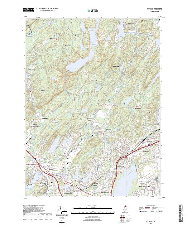USGS Topographic Map – Boonton