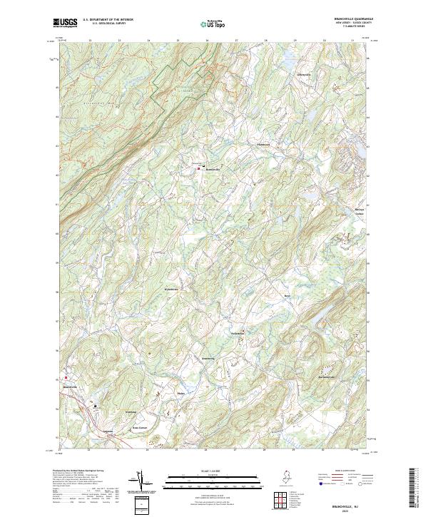 USGS Topographic Map – Branchville