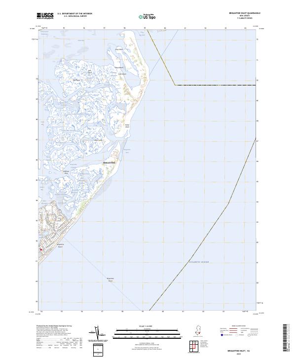 USGS Topographic Map – Brigantine Inlet