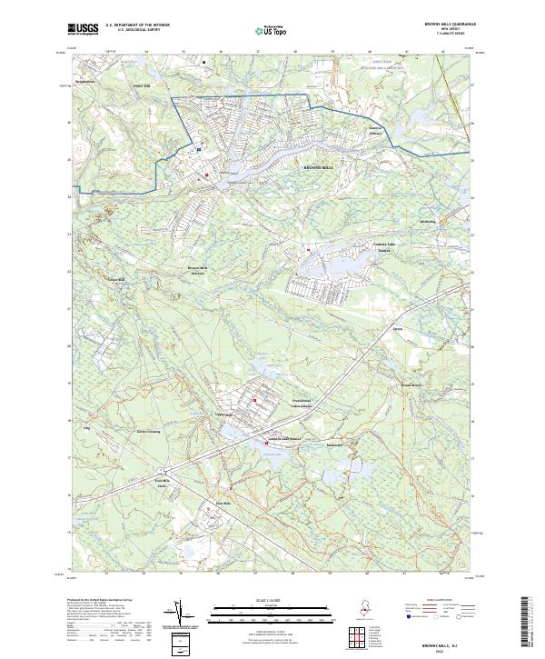 USGS Topographic Map – Browns Mills