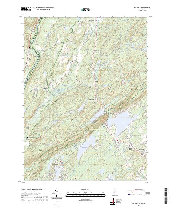 USGS Topographic Map – Culvers Gap