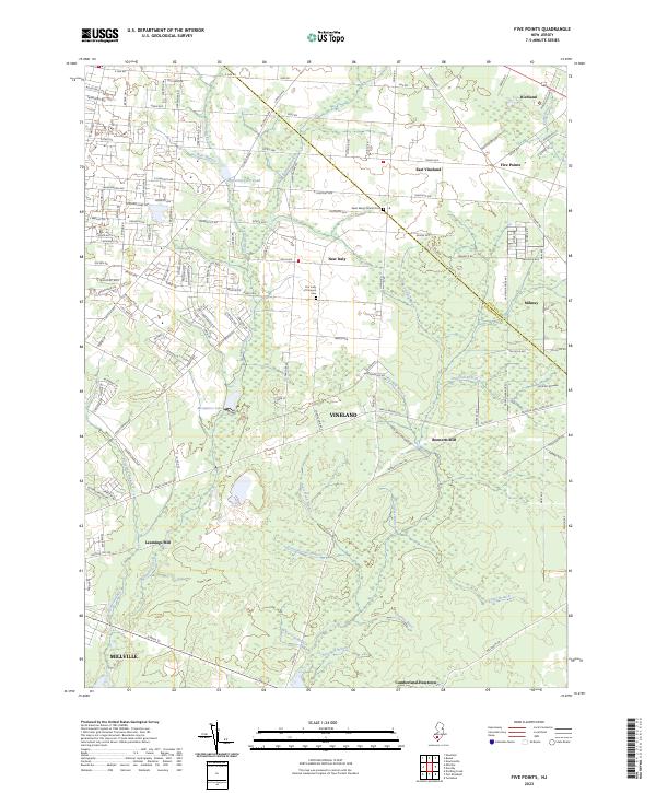 USGS Topographic Map – Five Points